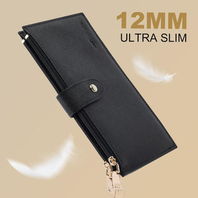 Wallet Women RFID Blocking Bifold Multi Card Wallet Case with Zipper Pocket RFID Wallet Women