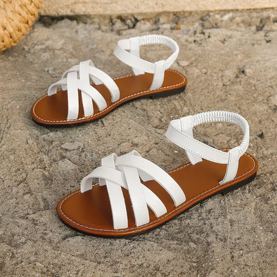 Summer New Women'S Flat Bottom Roman Strap Sandals with Non Slip Rubber Soles Fashion Women'S Shoes [FR-W06]