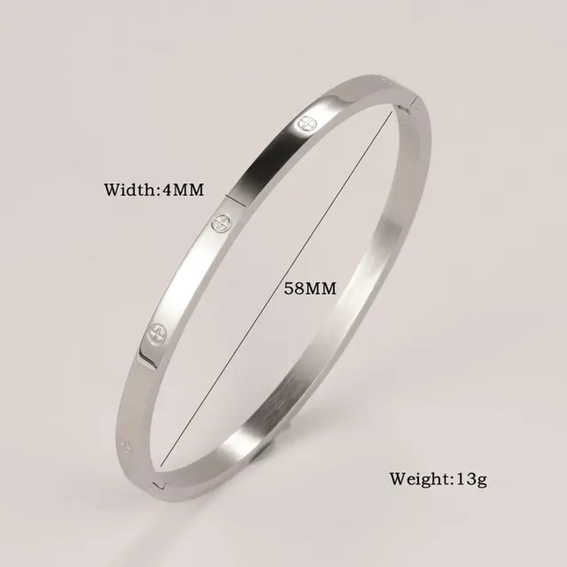 XUANHUA Stainless Steel Cuff Bracelets Bangles for Women Fashion Jewelry Charm Jewelry Accessories Crystal Bracelet Loves