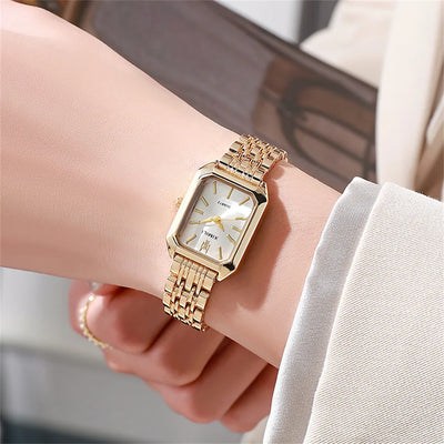 2024 New Women Watch Light Luxury Brand Stainless Steel Ladies Business Watches Female Student Fashion Quartz Wristwatches