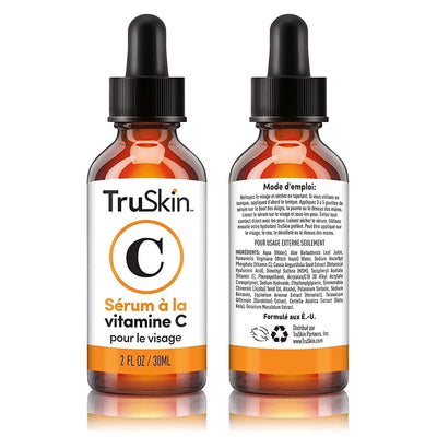 Truskin Vitamin C Face Serum – anti Aging Facial Serum with Vitamin C, Hyaluronic Acid, Vitamin E & More – Brightening Serum for Dark Spots, Even Skin Tone, Eye Area, Fine Lines & Wrinkles, 2 Fl Oz