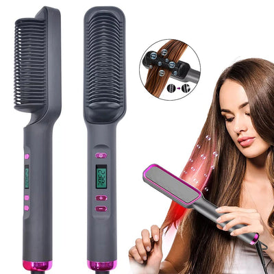 Electric Hot Multifunctional Straightener Brush