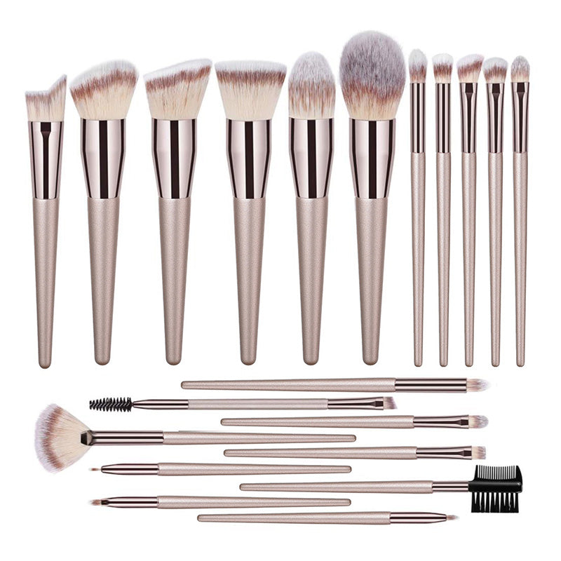 Hot Champagne Makeup Brushes Set for Women Cosmetic Foundation Powder Blush Eyeshadow Kabuki Blending Make up Brush Beauty Tools