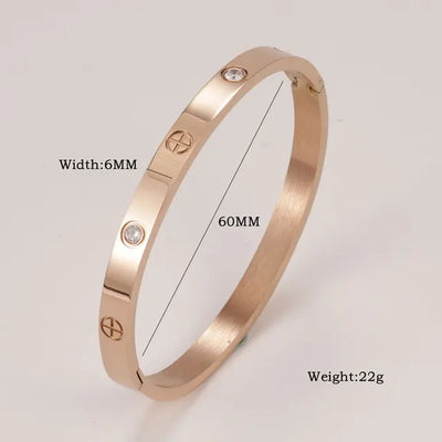 XUANHUA Stainless Steel Cuff Bracelets Bangles for Women Fashion Jewelry Charm Jewelry Accessories Crystal Bracelet Loves