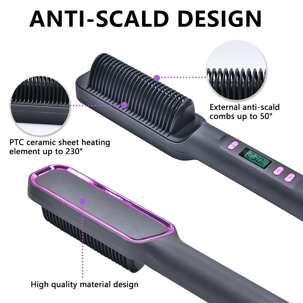 Electric Hot Multifunctional Straightener Brush