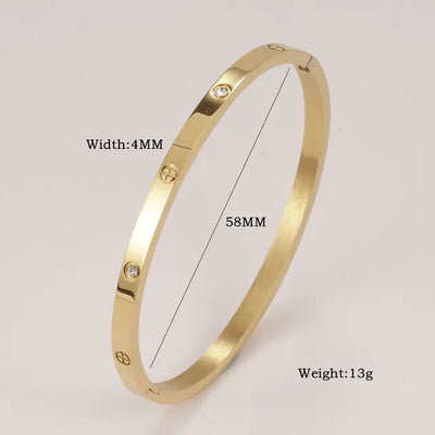 XUANHUA Stainless Steel Cuff Bracelets Bangles for Women Fashion Jewelry Charm Jewelry Accessories Crystal Bracelet Loves