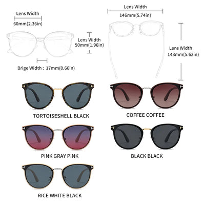 2021  Polarized Lady Sunglasses Cat Eye Fashion Sun Glasses Luxury Woman Female Brand Ultralight Frame Tourism Party Leisu