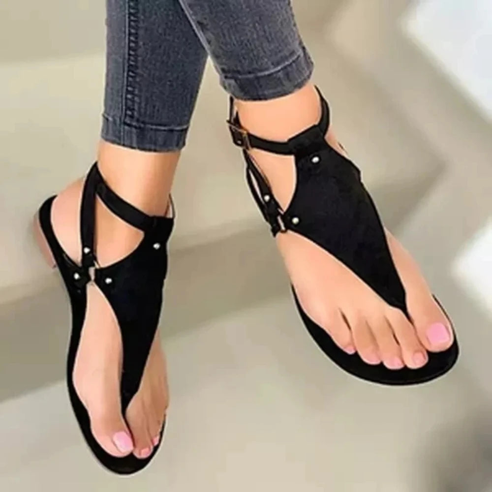 2024 Hot Sale Shoes for Women Basic Women'S Sandals Summer Beach Flip-Flop Sandals Casual Flats Shoes Fashion Gladiator Sandals