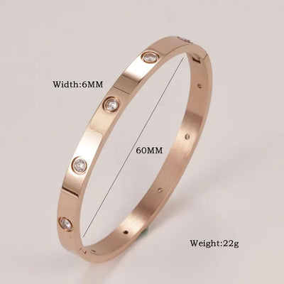 XUANHUA Stainless Steel Cuff Bracelets Bangles for Women Fashion Jewelry Charm Jewelry Accessories Crystal Bracelet Loves