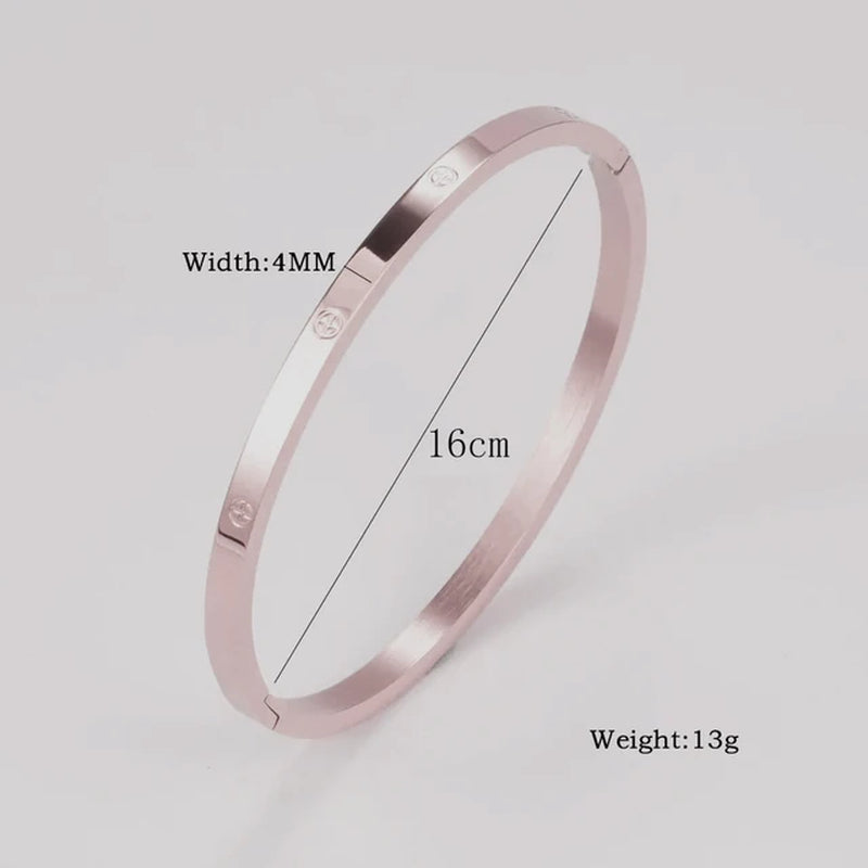 XUANHUA Stainless Steel Cuff Bracelets Bangles for Women Fashion Jewelry Charm Jewelry Accessories Crystal Bracelet Loves