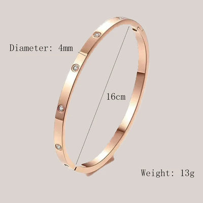 XUANHUA Stainless Steel Cuff Bracelets Bangles for Women Fashion Jewelry Charm Jewelry Accessories Crystal Bracelet Loves