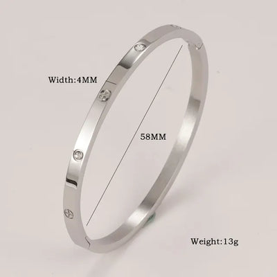 XUANHUA Stainless Steel Cuff Bracelets Bangles for Women Fashion Jewelry Charm Jewelry Accessories Crystal Bracelet Loves