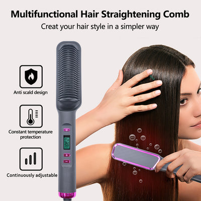 Electric Hot Multifunctional Straightener Brush