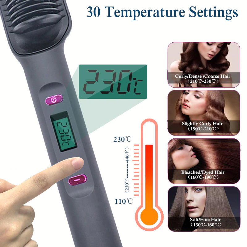 Electric Hot Multifunctional Straightener Brush