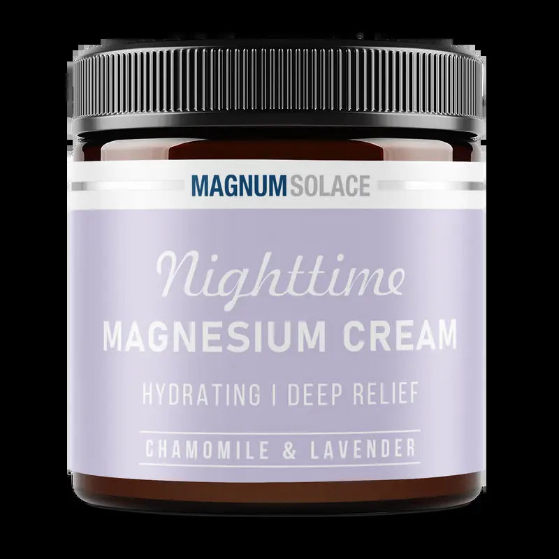 Nighttime Magnesium Cream for Women & Men - Lightly Scented with Chamomile & Lavender